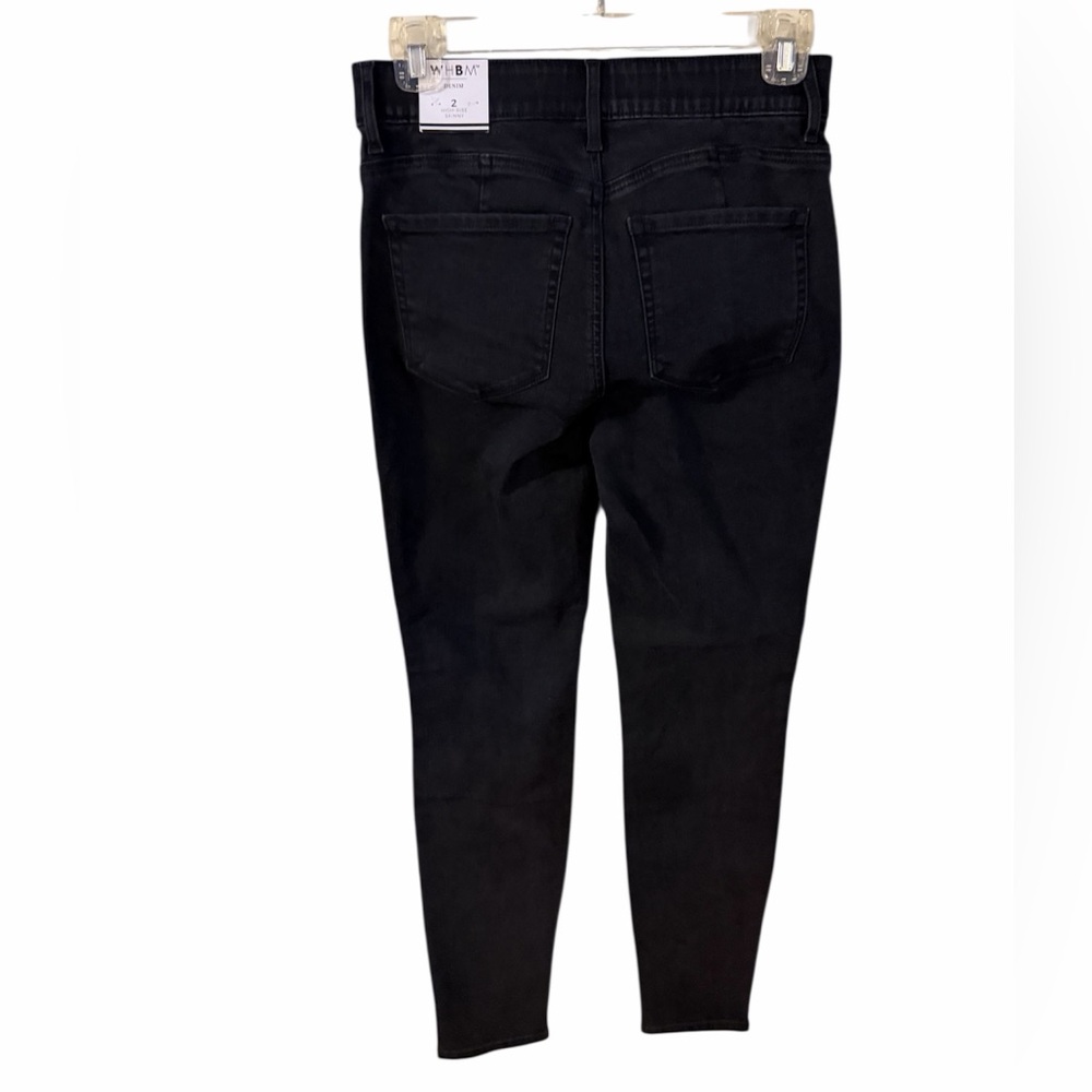 White House, Black market, high-rise skinny Women's Denim in black   size 2  NWT - Picture 2 of 14
